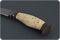 Нож НР21 Рыболов береста, черный дамаск, текстолит : фото 6