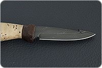 Нож НР21 Рыболов береста, черный дамаск, текстолит : фото 7