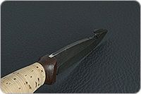 Нож НР21 Рыболов береста, черный дамаск, текстолит : фото 8