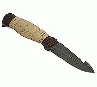 Нож НР21 Рыболов береста, черный дамаск, текстолит : фото 11