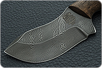 Нож Н67 Зверобой накладки орех, черный дамаск, цельнометаллический : фото 3