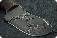 Нож Н67 Зверобой накладки орех, черный дамаск, цельнометаллический : фото 4