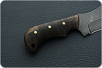 Нож Н67 Зверобой накладки орех, черный дамаск, цельнометаллический : фото 5