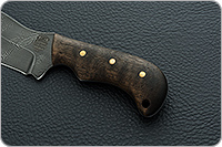 Нож Н67 Зверобой накладки орех, черный дамаск, цельнометаллический : фото 6