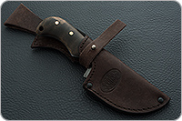 Нож Н67 Зверобой накладки орех, черный дамаск, цельнометаллический : фото 9