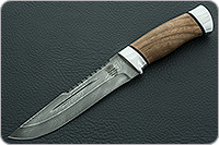 Нож Н55 Пират орех, черный дамаск, алюминий : фото 2