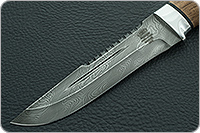 Нож Н55 Пират орех, черный дамаск, алюминий : фото 3