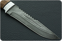 Нож Н55 Пират орех, черный дамаск, алюминий : фото 4