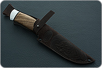 Нож Н55 Пират орех, черный дамаск, алюминий : фото 9