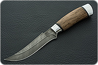 Нож Н27 Башкорт орех, черный дамаск, алюминий : фото 2