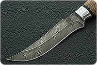 Нож Н27 Башкорт орех, черный дамаск, алюминий : фото 3