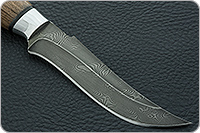 Нож Н27 Башкорт орех, черный дамаск, алюминий : фото 4