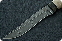 Нож Н16  Егерь орех, черный дамаск, текстолит : фото 3