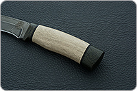 Нож Н16  Егерь орех, черный дамаск, текстолит : фото 6