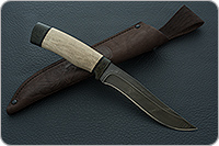 Нож Н16  Егерь орех, черный дамаск, текстолит : фото 8