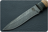 Нож Н24 Ефрейтор  береста, черный дамаск, текстолит : фото 3