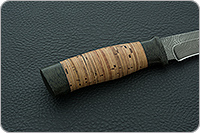 Нож Н24 Ефрейтор  береста, черный дамаск, текстолит : фото 5