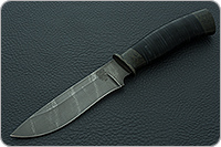 Нож Н29 Беркут наборная кожа, черный дамаск, текстолит : фото 2