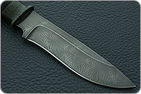 Нож Н29 Беркут наборная кожа, черный дамаск, текстолит : фото 4