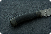 Нож Н29 Беркут наборная кожа, черный дамаск, текстолит : фото 5