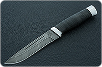 Нож Н78 Викинг наборная кожа, черный дамаск, алюминий : фото 2