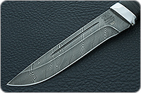 Нож Н78 Викинг наборная кожа, черный дамаск, алюминий : фото 3