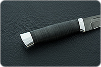 Нож Н78 Викинг наборная кожа, черный дамаск, алюминий : фото 5