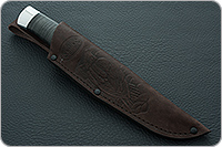 Нож Н78 Викинг наборная кожа, черный дамаск, алюминий : фото 9