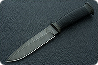 Нож Н79 Казак наборная кожа, черный дамаск, текстолит : фото 2