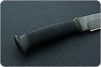 Нож Н79 Казак наборная кожа, черный дамаск, текстолит : фото 5