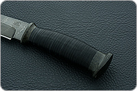 Нож Н79 Казак наборная кожа, черный дамаск, текстолит : фото 6