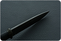 Нож Н79 Казак наборная кожа, черный дамаск, текстолит : фото 7