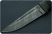 Нож Н80 Гусар наборная кожа, черный дамаск, текстолит : фото 3