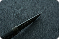 Нож Н80 Гусар наборная кожа, черный дамаск, текстолит : фото 7