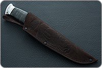 Нож Н81  Сибиряк  наборная кожа, эи-107, алюминий : фото 9