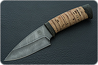Нож Н84 Варяг береста, черный дамаск, текстолит : фото 2