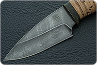 Нож Н84 Варяг береста, черный дамаск, текстолит : фото 3