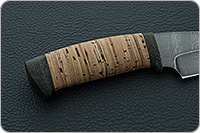 Нож Н84 Варяг береста, черный дамаск, текстолит : фото 5