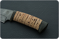 Нож Н84 Варяг береста, черный дамаск, текстолит : фото 6