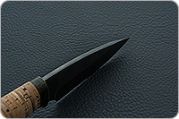 Нож Н84 Варяг береста, черный дамаск, текстолит : фото 7