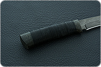 Нож НР12 Батыр наборная кожа, черный дамаск, текстолит : фото 5