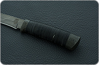 Нож НР12 Батыр наборная кожа, черный дамаск, текстолит : фото 6