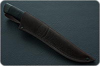 Нож НР12 Батыр наборная кожа, черный дамаск, текстолит : фото 9