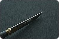 Нож Н90 Тунгус стабилизированная карельская береза, эи-107, резьба, золочение : фото 10