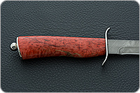 Нож НТ19 Танковый стабилизированная карельская береза, черный дамаск, никель : фото 6