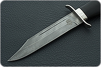 Нож Н19 Пограничник граб (черное дерево), нержавеющий дамаск, никель : фото 3