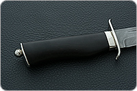 Нож Н19 Пограничник граб (черное дерево), нержавеющий дамаск, никель : фото 5