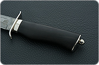 Нож Н19 Пограничник граб (черное дерево), нержавеющий дамаск, никель : фото 6