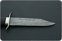 Нож Н19 Пограничник граб (черное дерево), нержавеющий дамаск, никель : фото 7