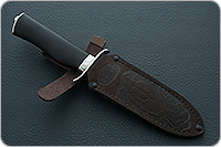 Нож Н19 Пограничник граб (черное дерево), нержавеющий дамаск, никель : фото 9